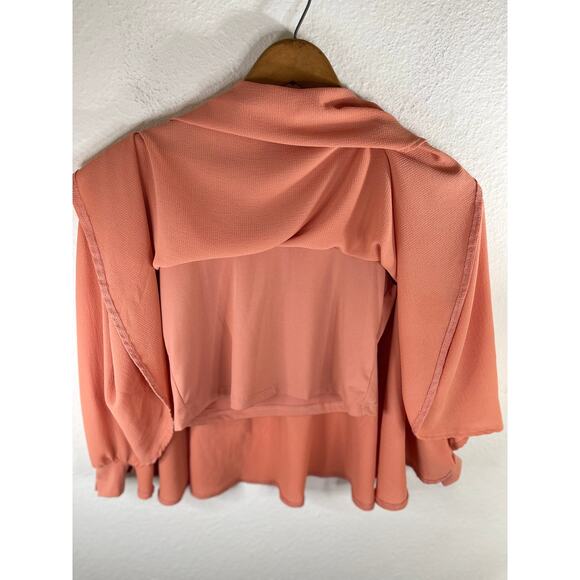 Boho Coral Batwing Crop Top Zara Collection - Picture 6 of 9